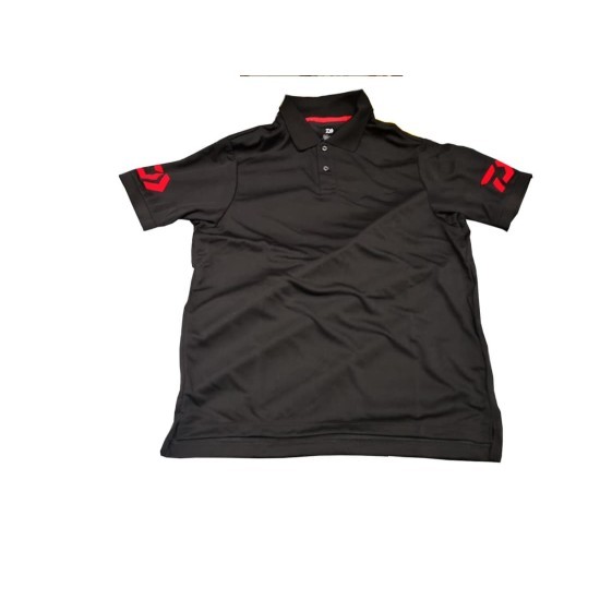 Tricou polo Daiwa, Negru/Roșu, 3X-Large