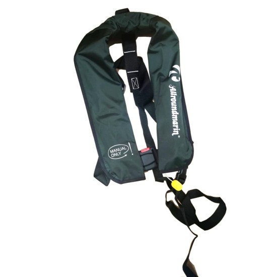 Vestă de salvare manuală Allroundmarin Besto, Verde, 40Kg+, 165N Vestă de salvare manuală Allroundmarin Besto, Verde, 40Kg+, 165N