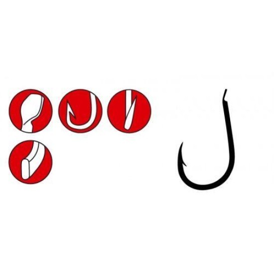 CÂRLIGE GAMAKATSU LS-3310F NEGRE NR.4 11BUC/PLIC