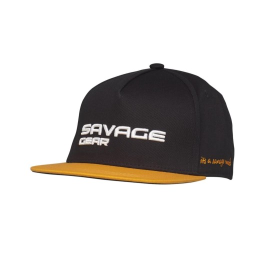 Șapcă Savage Gear Flat Peak, Black Ink