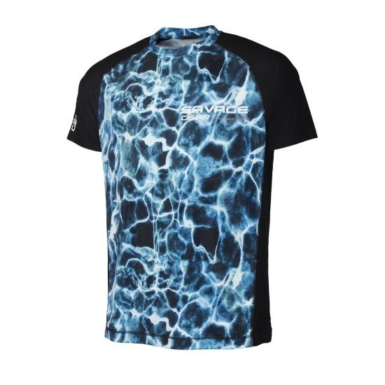 ﻿Tricou Savage Gear Marine UV, Sea Blue, Large