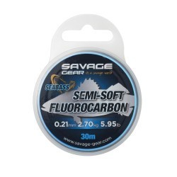 Fir fluorocarbon Savage Gear Semi-Soft Sea Bass, 0.39mm/8.04kg/30m
