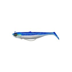 Shad Savage Gear Minnow Weedless Soft Baits Sinking, Blue Pearl Silver, 10cm, 16g, 2+1buc/blister
