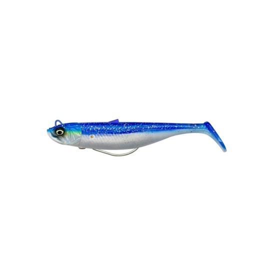 Shad Savage Gear Minnow Weedless Soft Baits Sinking, Blue Pearl Silver, 10cm, 16g, 2+1buc/blister