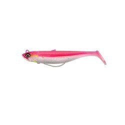 Shad Savage Gear Minnow Weedless Soft Baits Sinking, Pink Pearl Silver, 10cm, 16g, 2+1buc/blister