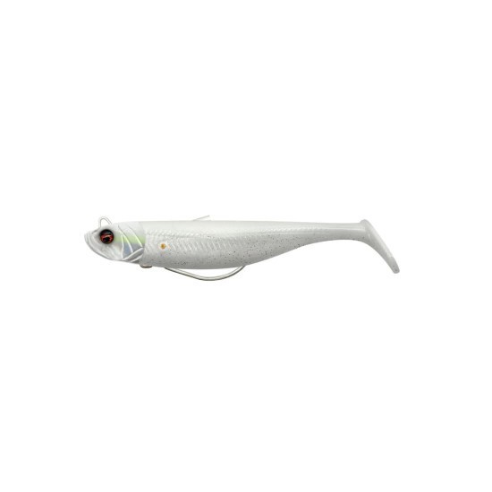Shad Savage Gear Minnow Weedless Soft Baits Sinking, White Pearl Silver, 12.5cm, 28g, 2+1buc/blister