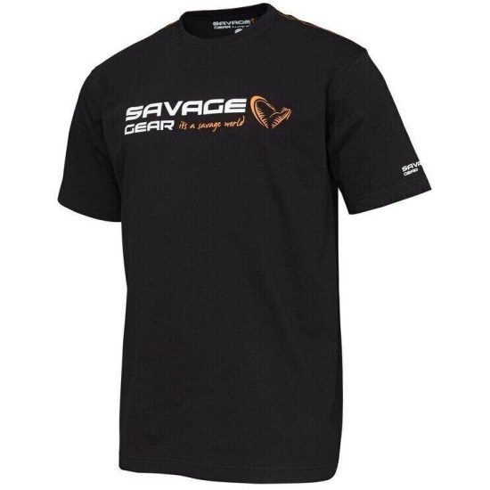 Tricou Savage Gear Signature Logo, Black Ink, X-Large Tricou Savage Gear Signature Logo, Black Ink, X-Large