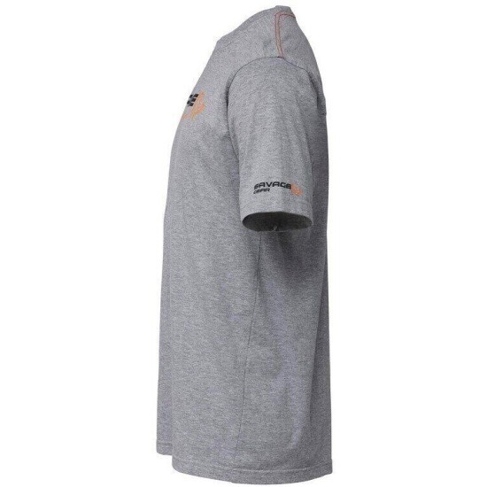 Tricou Savage Gear Signature Logo, Grey Melange, Small