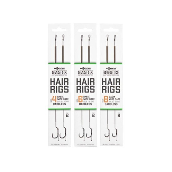 Rig Korda Basix Wipe Gape Barbless, Nr.4/25lbs, 2buc/blister