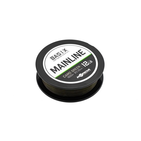 Fir monofilament Korda Basix Mainline, Camo Green, 0.35/5.44kg/1000m Fir monofilament Korda Basix Mainline, Camo Green, 0.35/5.44kg/1000m
