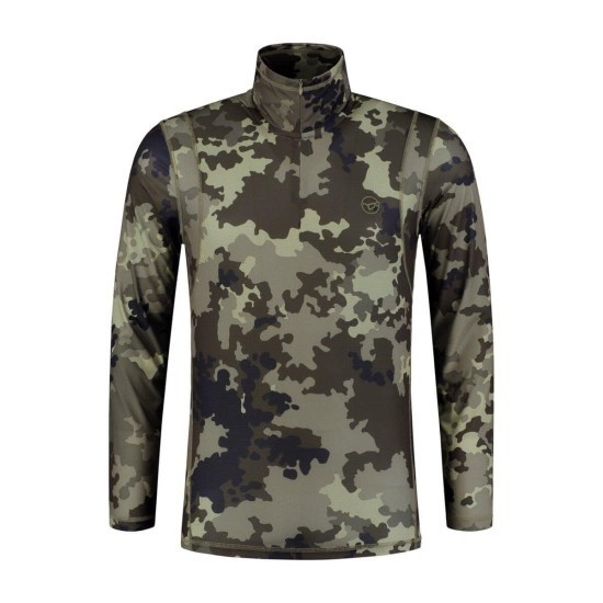 Bluză Korda Kool Quick Dry Long Sleeve Zip Neck, Camo, Small Bluză Korda Kool Quick Dry Long Sleeve Zip Neck, Camo, Small
