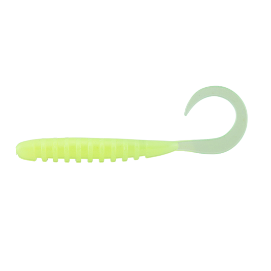 Grub Jackall Tide Curly, Glow Chart, 5cm, 8buc/plic Grub Jackall Tide Curly, Glow Chart, 5cm, 8buc/plic