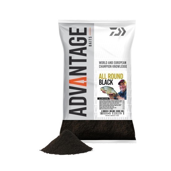 Nadă Groundbait Daiwa Advantage, Allround Black, 1kg/pungă Nadă Groundbait Daiwa Advantage, Allround Black, 1kg/pungă