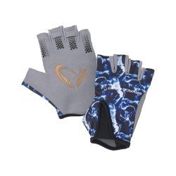 Mănuși Savage Gear Marine Half Glove, Sea Blue, Medium