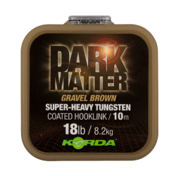 Fir textil cu cămașă Korda Dark Matter Super-Heavy Tungsten Coated, Gravel Brown, 18lbs/8.2kg/10m