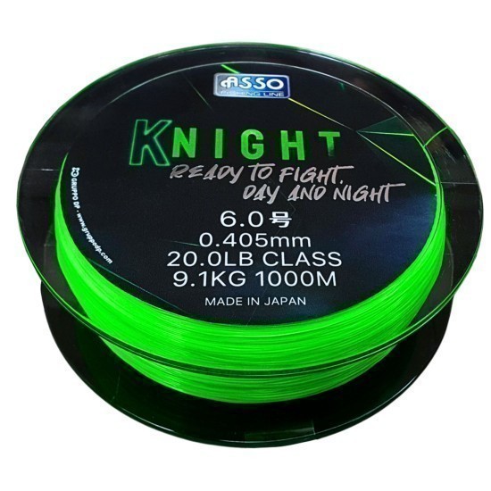 Asso Knight 1000m 0.405mm 9.1kg Fluorescent Chartreuse