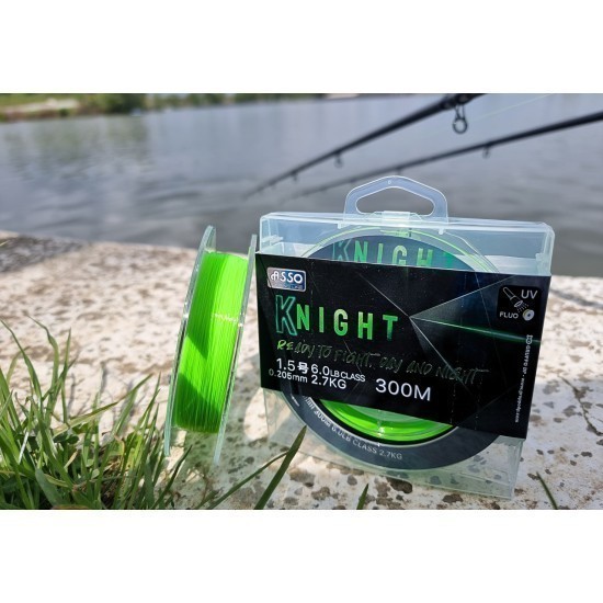 Asso Knight 300m 0.185mm 2.3kg Fluorescent Chartreuse