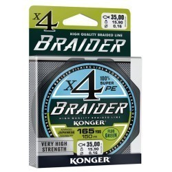 Fir Textil Konger Braider X4 0.04mm 3.45kg 150m Fluo Green