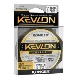 Fir Textil Konger Rigging Line Kevlon X4 0.06mm 4kg 10m Black