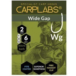 Carlig Konger Carplabs® Wide Gap No.2 Titanium Grey Ringed 6buc