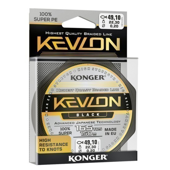 Fir Textil Konger Kevlon X4 0.14mm 14.5kg 150m Black