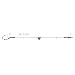 Rig Somn 80cm 36.3kg Konger Dread Cat® Carlig Rattle Snake 4/0 1buc