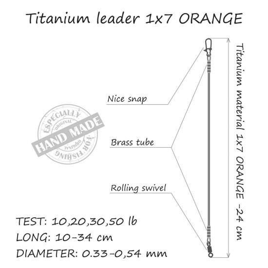 Strună Orange Titan 1x7 27cm/14kg, 1buc/plic Strună Orange Titan 1x7 27cm/14kg, 1buc/plic