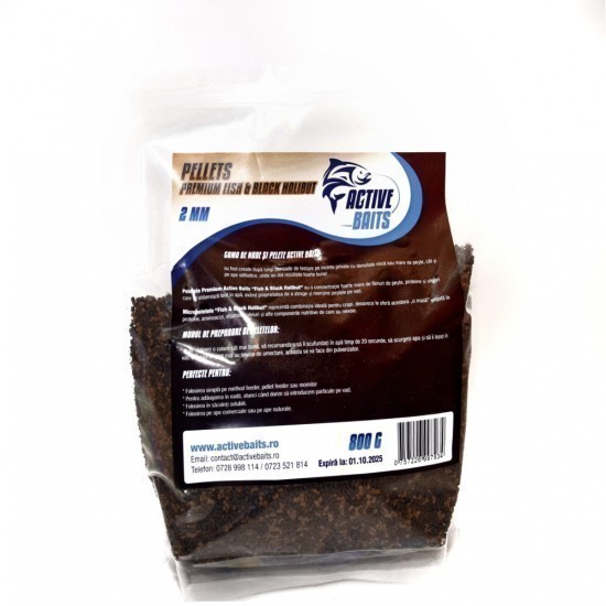 Pelete Active Baits, Premium Fish&Black Halibut, 2mm, 800g