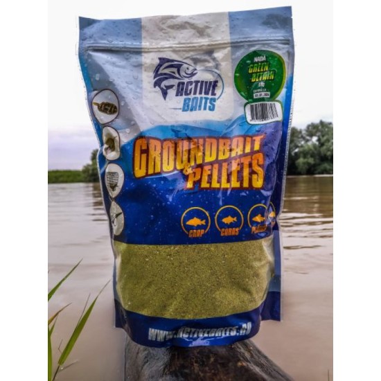 Nadă Groundbait Active Baits, Green Betain, 1kg