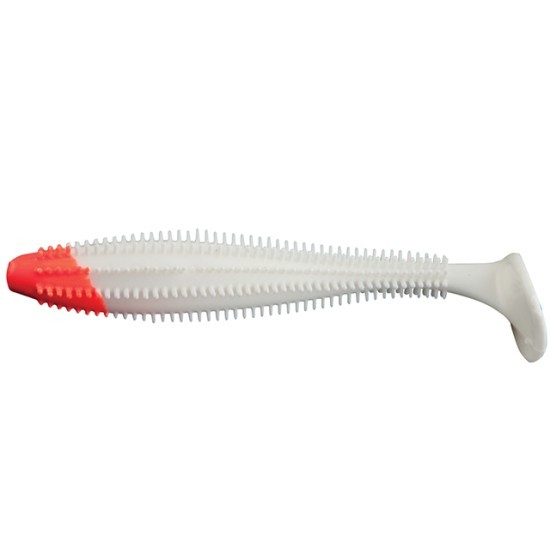Grub Fox Rage Spikey Shad UV, Red Head, 9cm