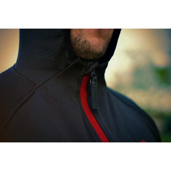 Hanorac Fox Rage Pro Series Technical Hoody, Storm Grey & Chilli Red, Small