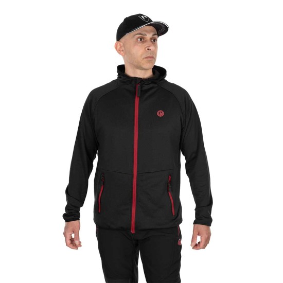 Hanorac Fox Rage Pro Series Technical Hoody, Storm Grey & Chilli Red, Small