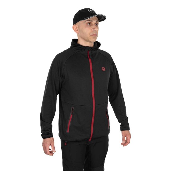 Hanorac Fox Rage Pro Series Technical Hoody, Storm Grey & Chilli Red, Small