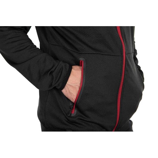 Hanorac Fox Rage Pro Series Technical Hoody, Storm Grey & Chilli Red, Small