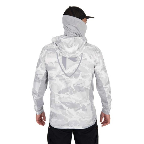 Bluză cu protecție UV Fox Rage UV Hooded Top, Light Camo, X-Large Bluză cu protecție UV Fox Rage UV Hooded Top, Light Camo, X-Large