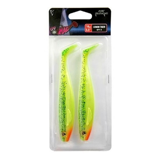 Shad Fox Rage Pro Shad, UV Lemon Tiger, 14cm, 2buc/blister