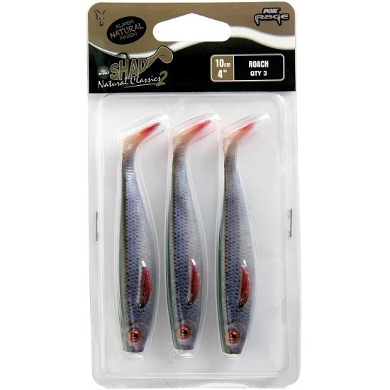 Shad Fox Rage Pro Shad, Super Natural Roach, 10cm, 3buc/blister