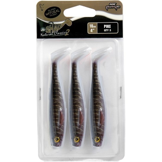 Shad Fox Rage Pro Shad, Super Natural Pike, 10cm, 3buc/blister