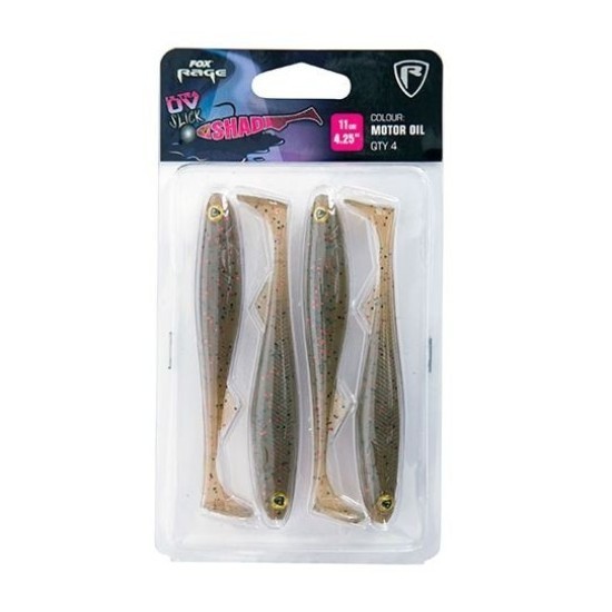 Shad Fox Rage Slick Shad Ultra UV Motor Oil 11cm 4buc/blister