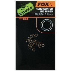 INELE FOX EDGES KURO COATED RIG RINGS MEDIUM 3.2MM 25BUC/PLIC