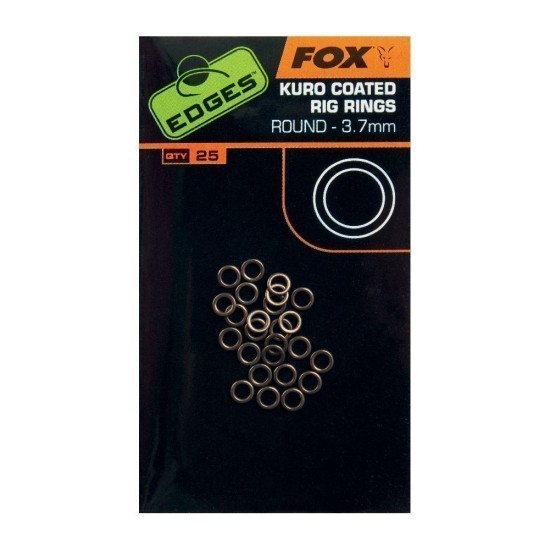 INELE FOX EDGES™ KURO COATED RIG RINGS LARGE 3.7MM 25BUC/PLIC INELE FOX EDGES™ KURO COATED RIG RINGS LARGE 3.7MM 25BUC/PLIC