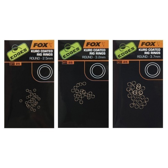 INELE FOX EDGES™ KURO COATED RIG RINGS LARGE 3.7MM 25BUC/PLIC INELE FOX EDGES™ KURO COATED RIG RINGS LARGE 3.7MM 25BUC/PLIC