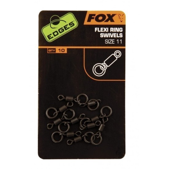 VÂRTEJ FOX EDGES™ FLEXI RING SWIVEL NR.11 10BUC/PLIC