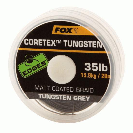 FIR TEXTIL CĂMĂȘUIT FOX EDGES™ CORETEX TUNGSTEN MATT COATED BRAID 35LB 20M