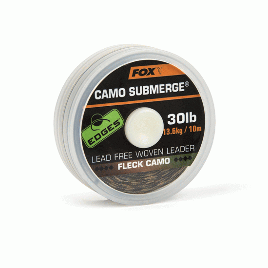 FIR TEXTIL FOX EDGES™ CAMO SUBMERGE LEAD FREE WOVEN LEADER 30LB 10M FIR TEXTIL FOX EDGES™ CAMO SUBMERGE LEAD FREE WOVEN LEADER 30LB 10M