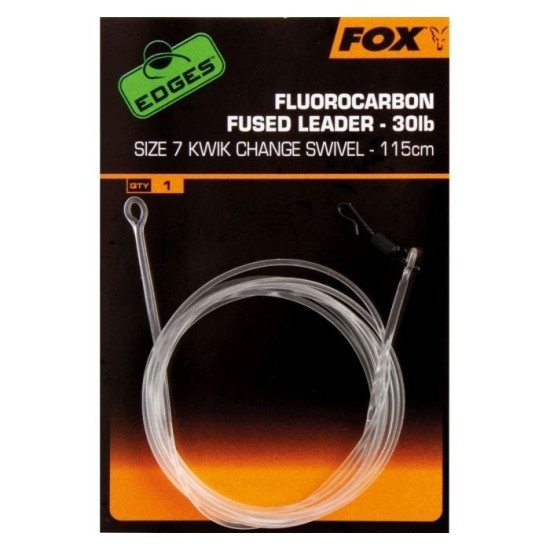 MONTURĂ FOX EDGES™  FLUOROCARBON FUSED LEADERS KWIK CHANGE NR.7 115CM