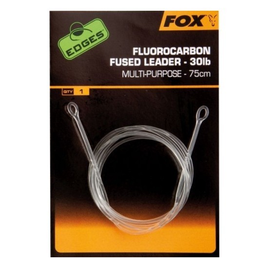 MONTURĂ FOX EDGES™  FLUOROCARBON FUSED LEADERS 30LB 75CM