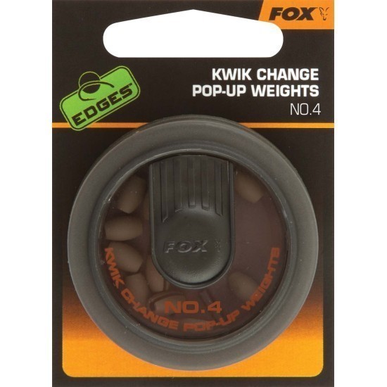 Plumbi Fox Edges Kwik Change Pop-Up Weights, No.4, 0.21g, 10buc/blister