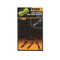 VÂRTEJ CU AGRAFĂ RAPIDĂ FOX EDGES QUICK CHANGE MINI HOOK SWIVEL NR.11 10BUC/PLIC