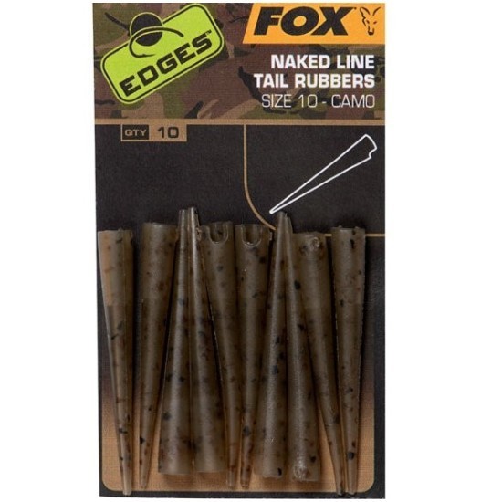 CONURI FOX EDGES™ CAMO NAKED LINE TAIL RUBBERS NR.10 10BUC/PLIC
